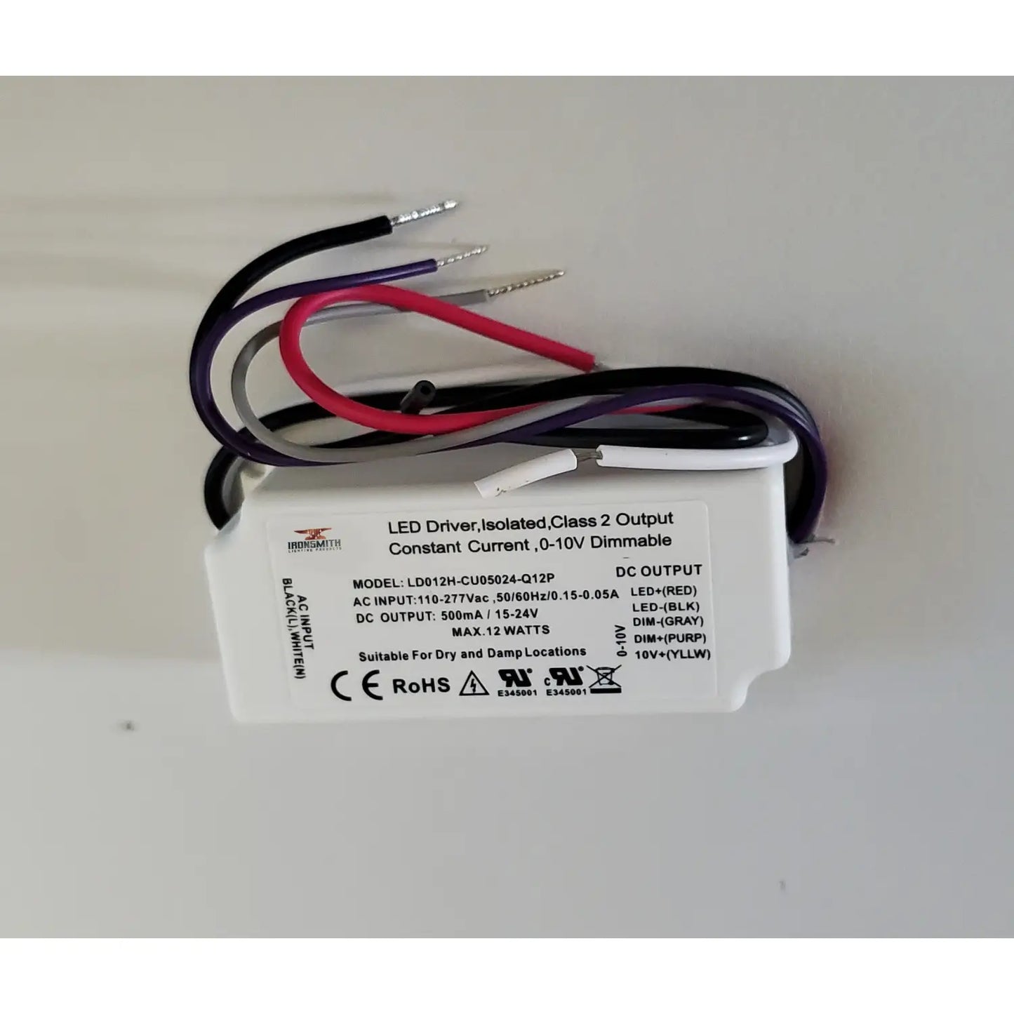 110-277V AC - 15V till 24V DC | 12W LED-drivrutin dimmer