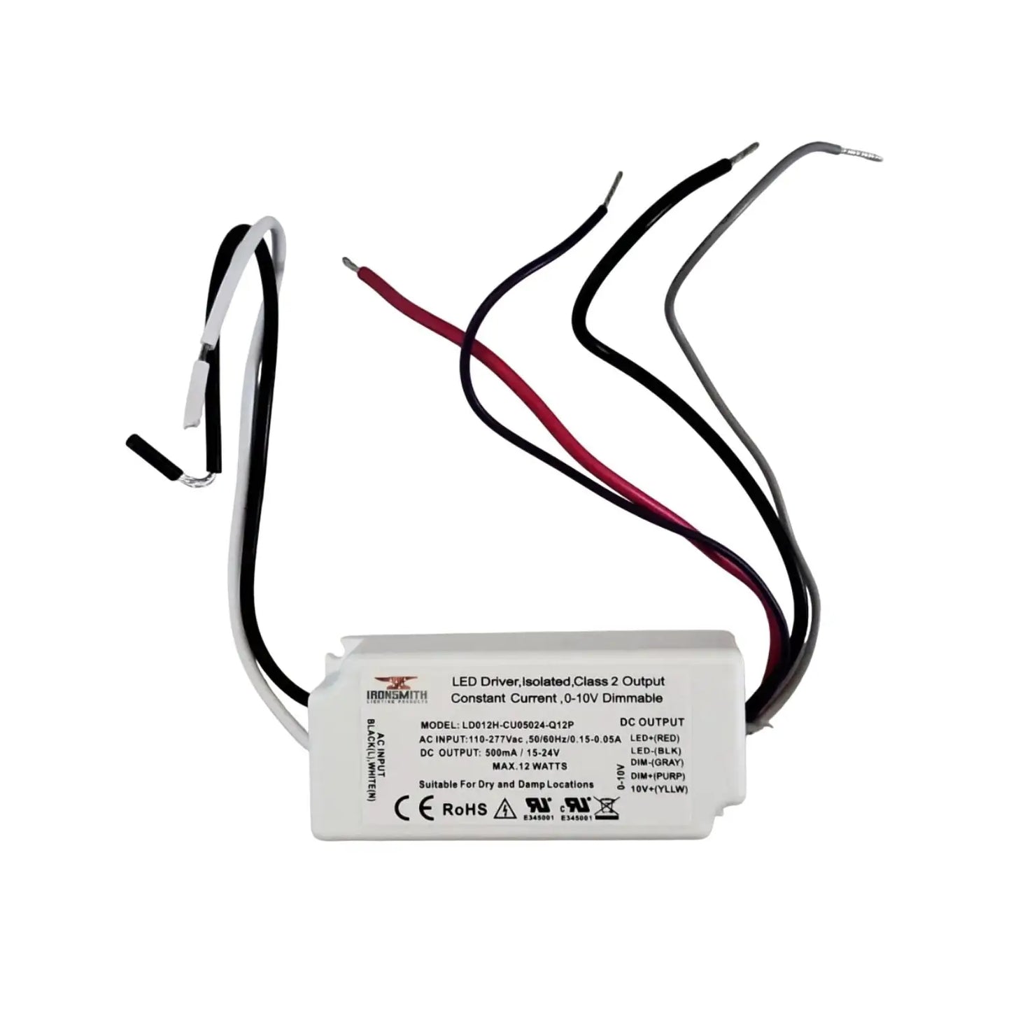 110-277V AC - 15V till 24V DC | 12W LED-drivrutin dimmer