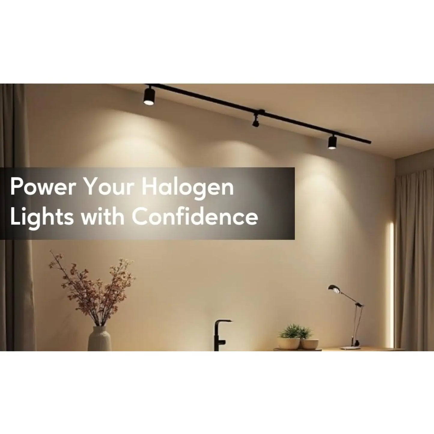 110V till 12V 60W Halogen Elektronisk Svart Transformator