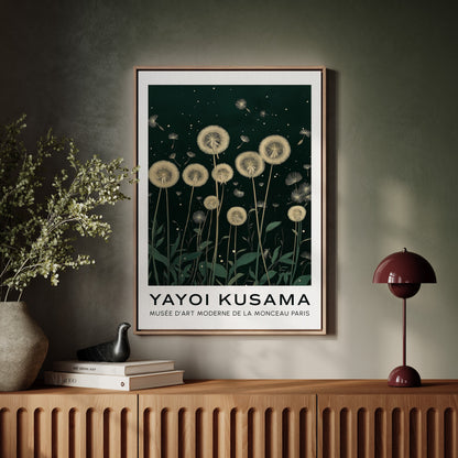 Ethereal Dandelion Dream – Kusama-Inspired Nightscape