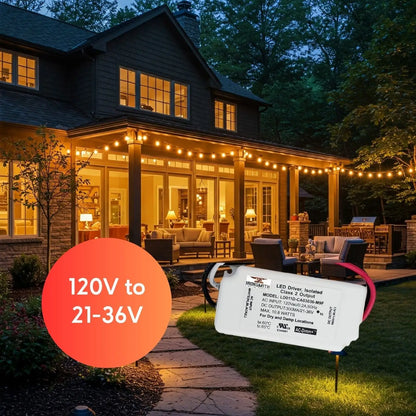 120V AC - 21V till 36V DC | 10.8W Triac-dimning LED-drivrutin med konstant ström