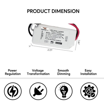 120V AC - 21V till 36V DC | 10.8W Triac-dimning LED-drivrutin med konstant ström