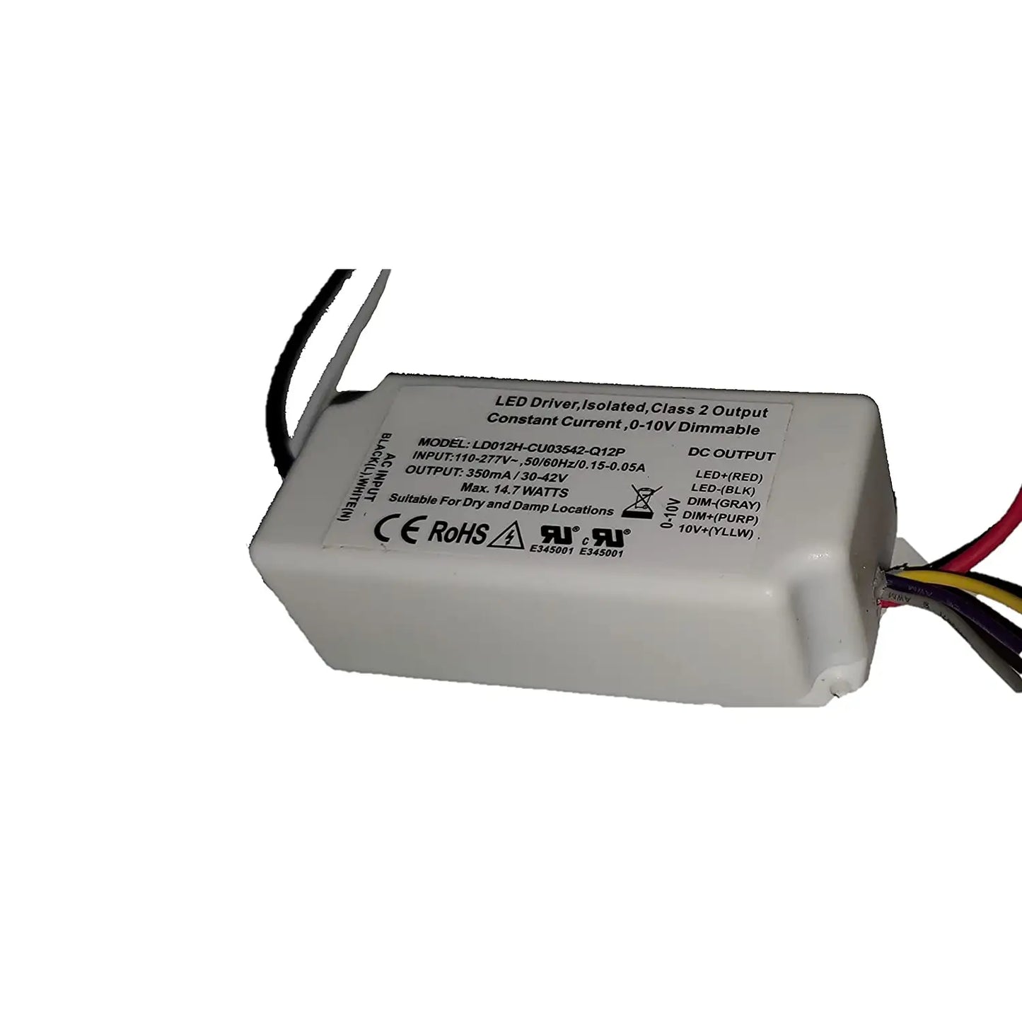 120V AC - 27V till 42V DC | 11,8W Konstant Ström LED-drivrutin och Triac-dimmer