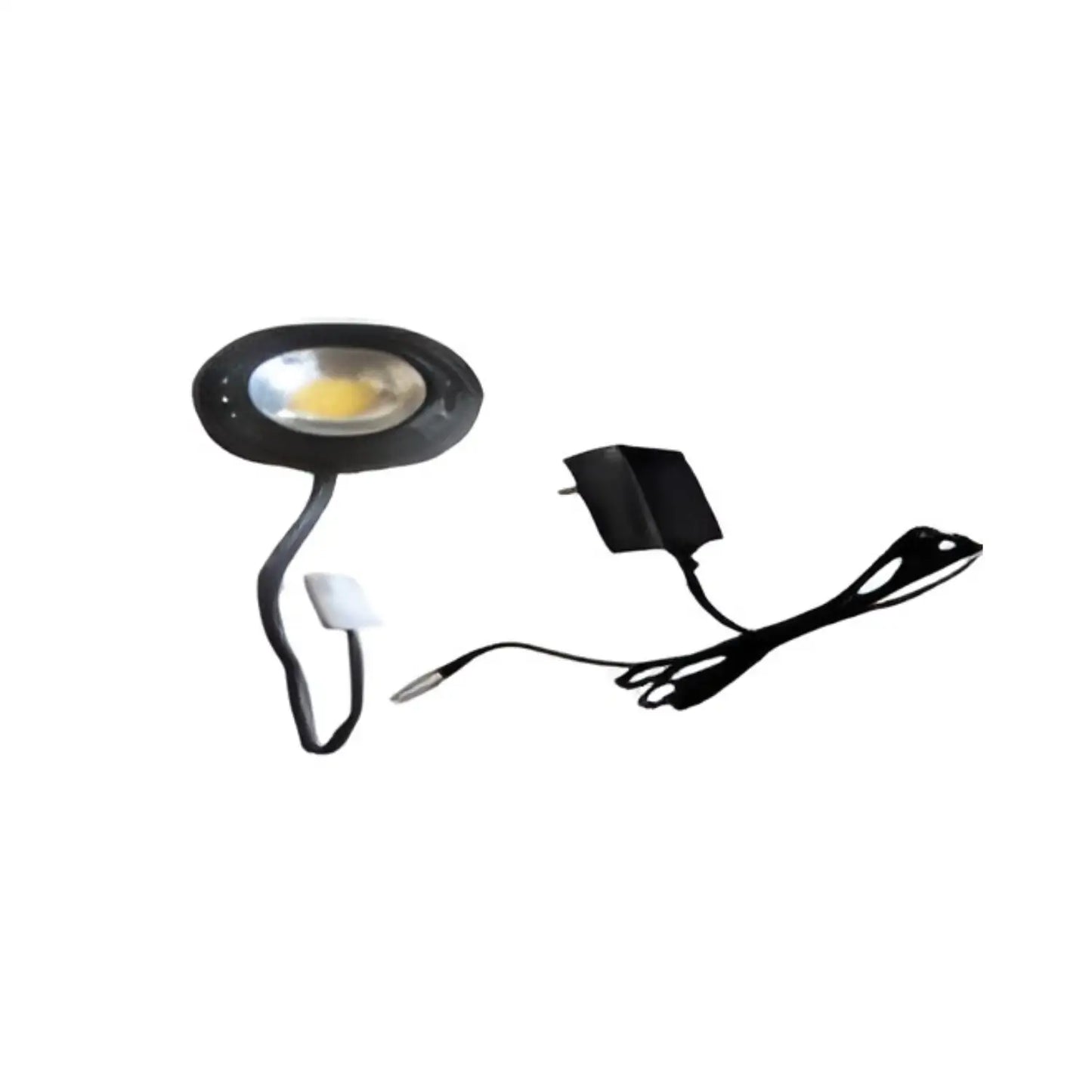 12V LED puck-lampa med 3000K varmvit, plug-drivenhet, snabbkontakt och 8" sladd