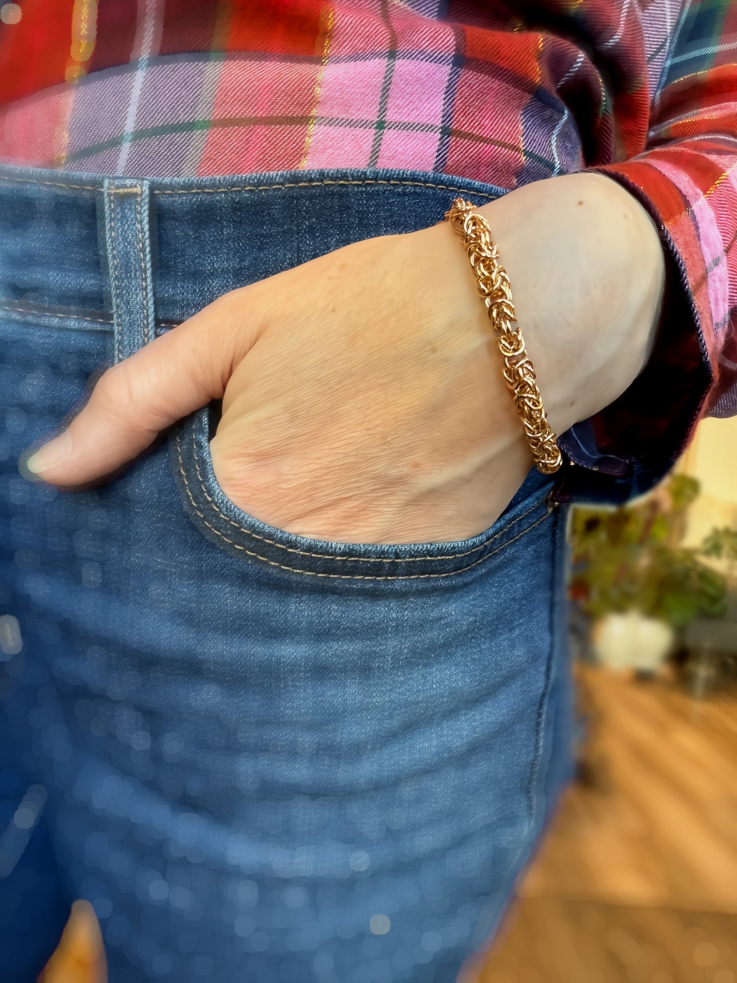 Byzantine Chainmaille Bracelet in 14K Gold Fill