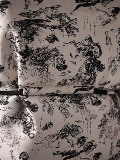 Monochrom Jacquard Daunenmantel