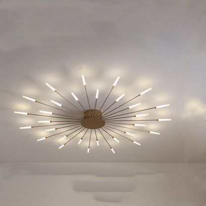 Nordický minimalistický moderní stropní LED světlo do obývacího pokoje s atmosférou ohňostroje