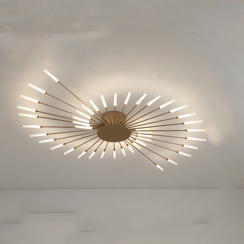 Nordický minimalistický moderní stropní LED světlo do obývacího pokoje s atmosférou ohňostroje