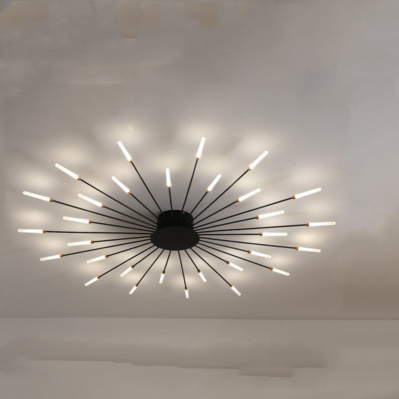 Nordický minimalistický moderní stropní LED světlo do obývacího pokoje s atmosférou ohňostroje