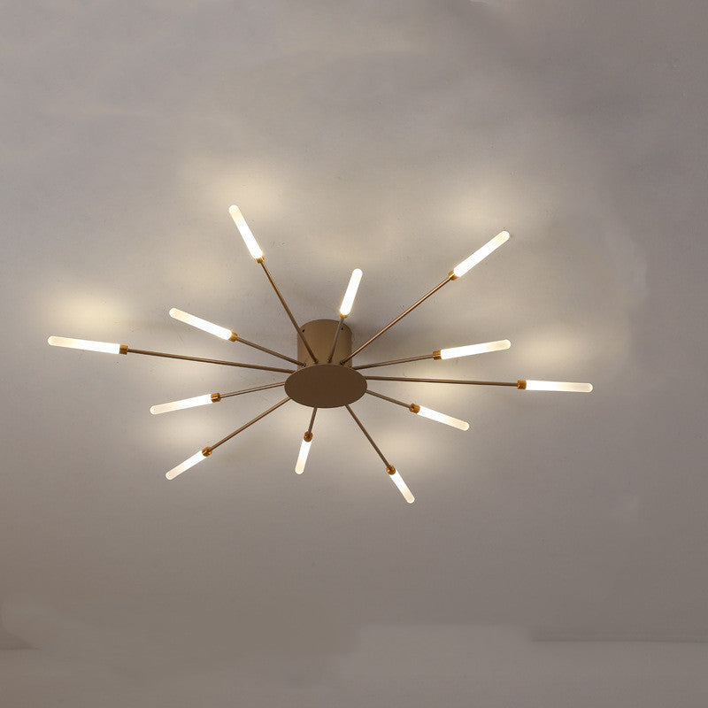 Nordický minimalistický moderní stropní LED světlo do obývacího pokoje s atmosférou ohňostroje