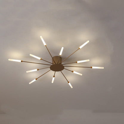 Nordický minimalistický moderní stropní LED světlo do obývacího pokoje s atmosférou ohňostroje