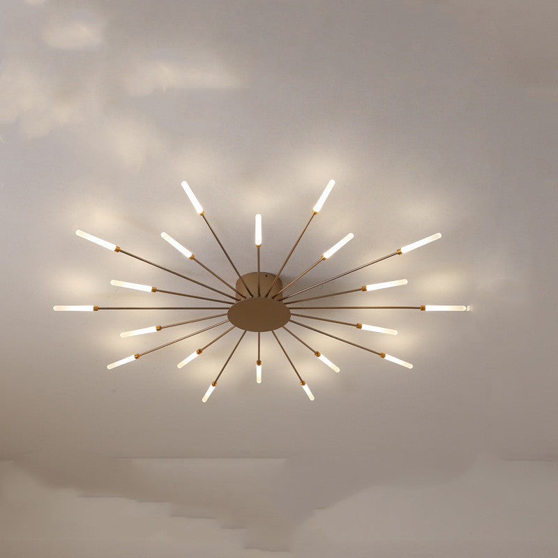 Nordický minimalistický moderní stropní LED světlo do obývacího pokoje s atmosférou ohňostroje