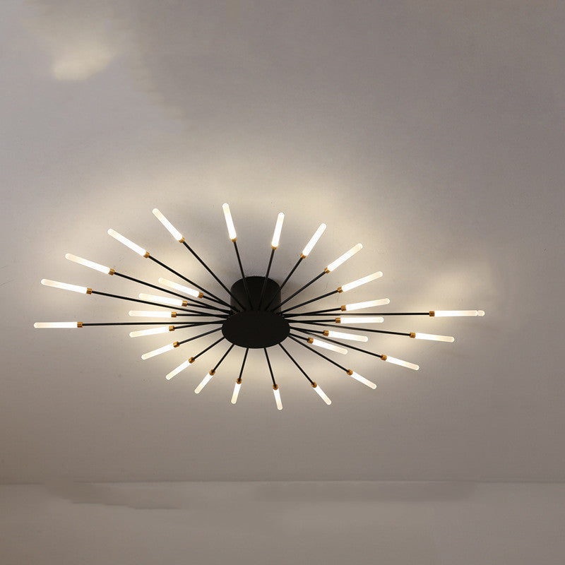 Nordický minimalistický moderní stropní LED světlo do obývacího pokoje s atmosférou ohňostroje