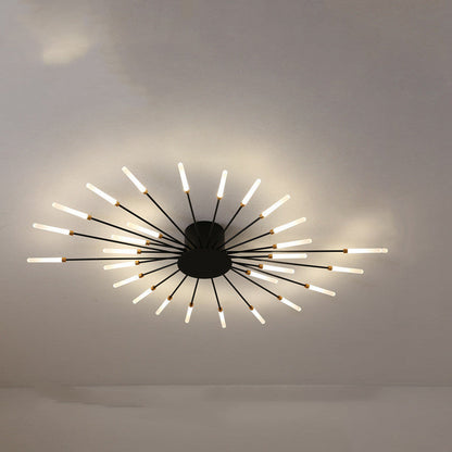 Nordický minimalistický moderní stropní LED světlo do obývacího pokoje s atmosférou ohňostroje