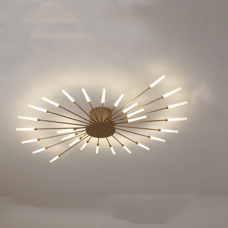 Nordický minimalistický moderní stropní LED světlo do obývacího pokoje s atmosférou ohňostroje