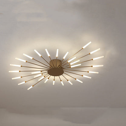 Nordický minimalistický moderní stropní LED světlo do obývacího pokoje s atmosférou ohňostroje