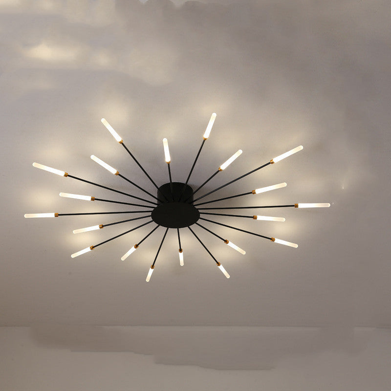 Nordický minimalistický moderní stropní LED světlo do obývacího pokoje s atmosférou ohňostroje
