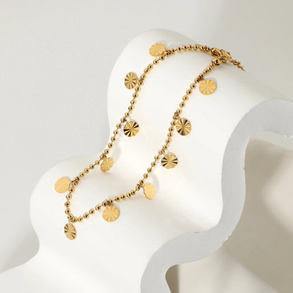 18k Gold Anklet | Waterproof PVD Processing with Elegant Petal Design 2