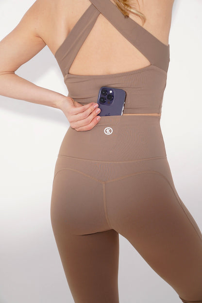 I Am Wonderful High Rise Brown Legging