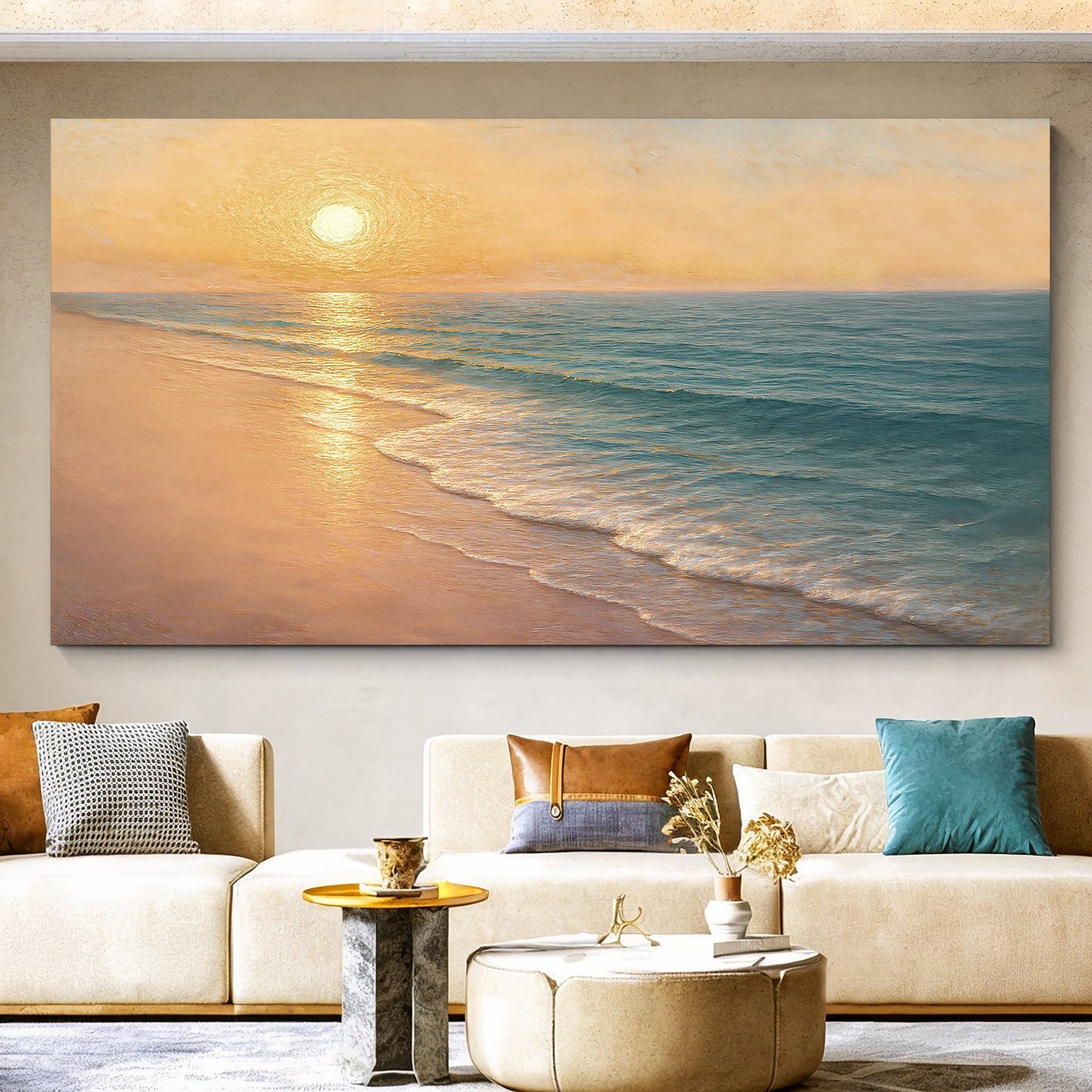 Arte murale costiera della riva della spiaggia IV