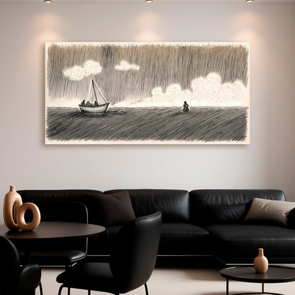 Jesus Walking On Water Faith Wall Art V