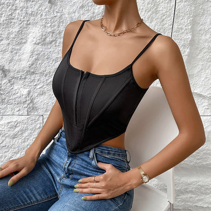 Wild West Crop Top Corset Vest