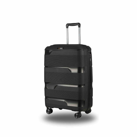 20-inch zwarte handbagage harde koffer met 360° wielen