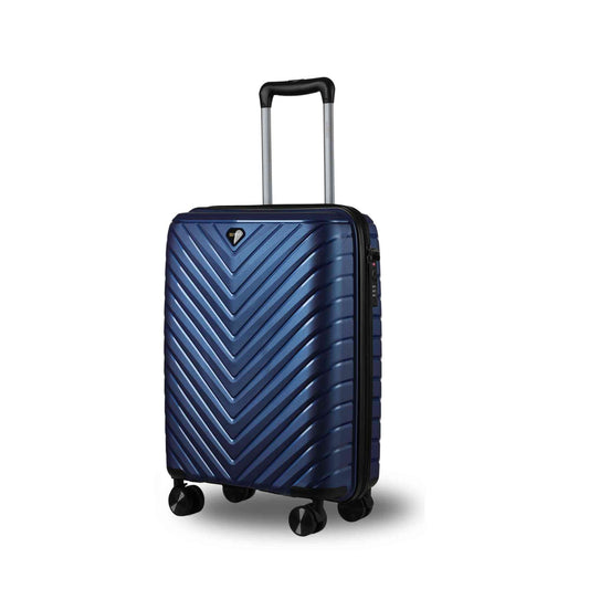20-inch blauwe handbagage harde koffer met 360° wielen