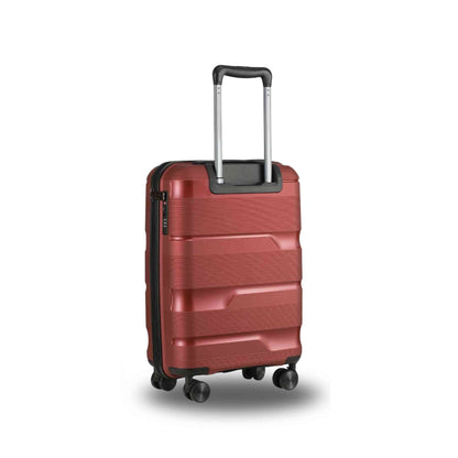 20-inch rode handbagage harde koffer met 360° wielen