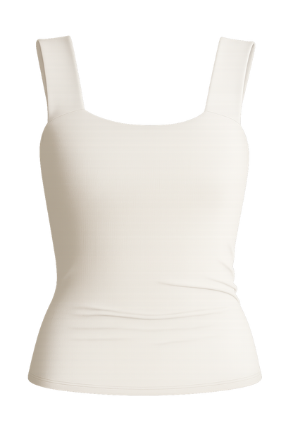 The Workshop Studio: Skulpturstrikket tanktopp fra Luxe Basics
