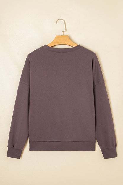 Bluza Callie Terry z wzorem kokardy i opuszczonymi ramionami