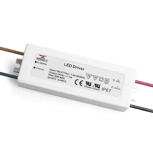 22W LED-drivrutin 24V dimbar | 110-277V AC till 24V DC konstant spänning