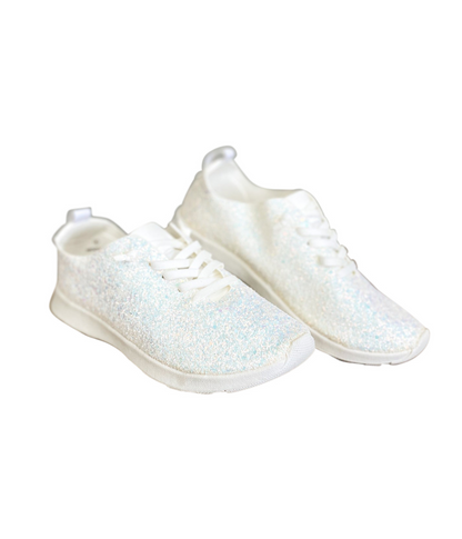 Sneakers glitterate Mayo in bianco
