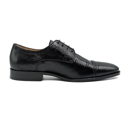 24-526-BLK GIOVANNI Teju Lizard Stringate, Nero