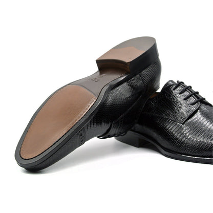 24-526-BLK GIOVANNI Teju Lizard Stringate, Nero