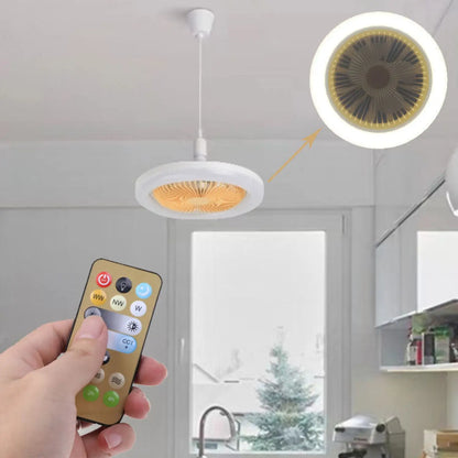 26CM fjärrkontroll LED-lampa och fläkt - takfläkt med E27-lampa
