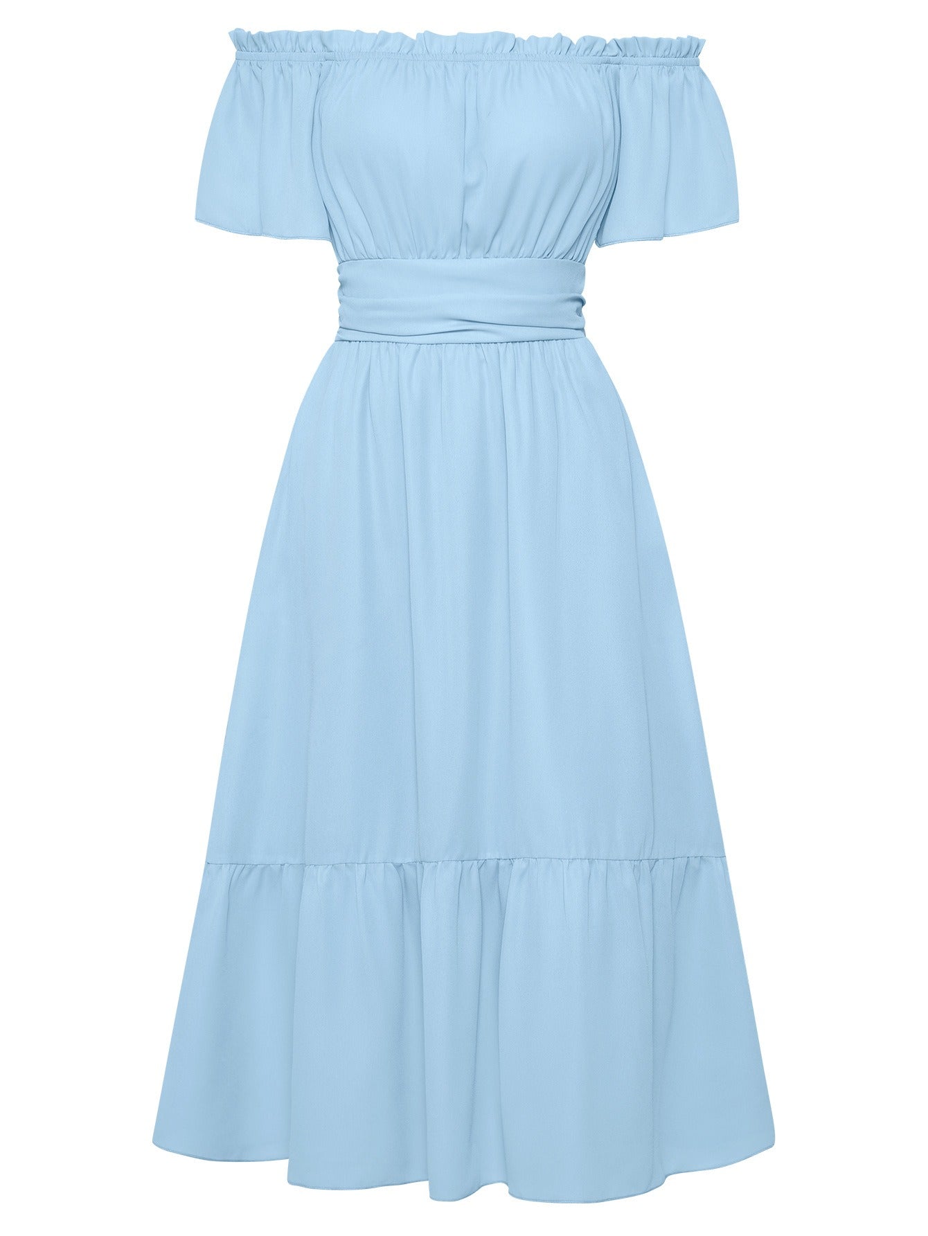 Summer Breeze Off Shoulder High Waist Dress