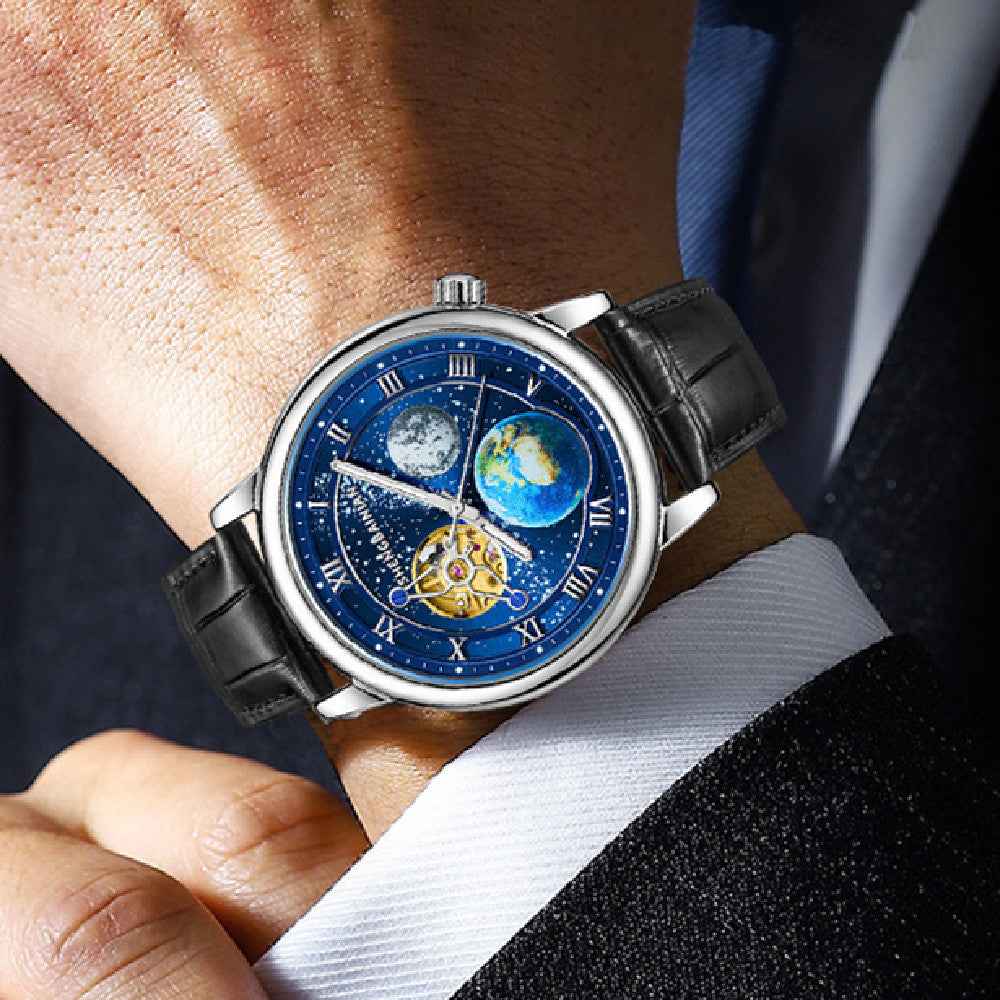 Lśniący zegarek męski Earth Starry dla mężczyzn