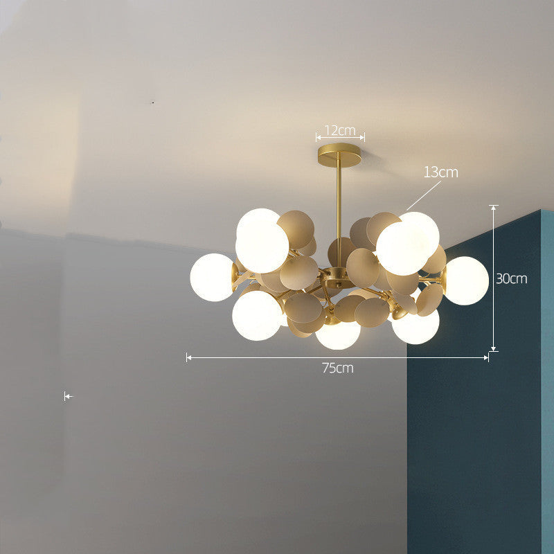 Nordický lustr moderní minimalistické osvětlení obývacího pokoje a ložnice