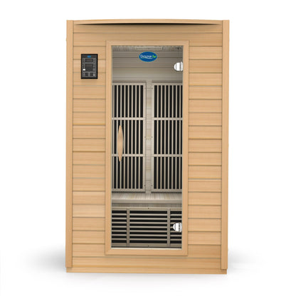 Sauna de Infravermelhos de Carbono para 2 Pessoas - Sauna de Madeira de Tsuga Canadense - 1700 Watts - Áudio Premium