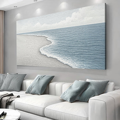 Art mural abstrait de plage et rivage