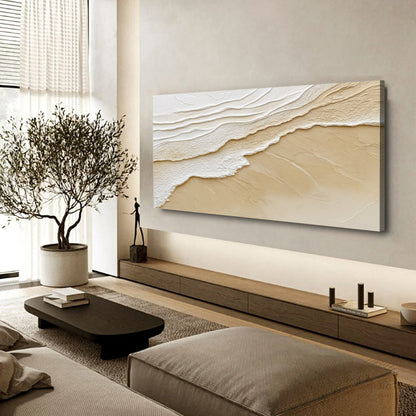 Neutral Ocean Waves Wall Art
