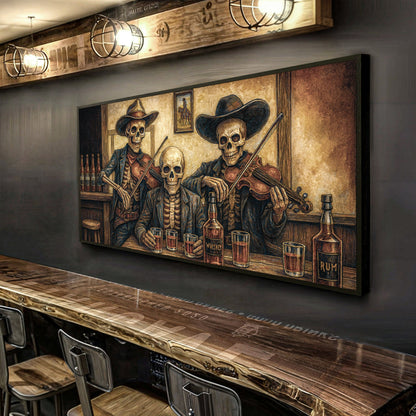 Scheletri da cowboy Arte da parete western per bar