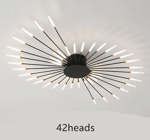 Nordický minimalistický moderní stropní LED světlo do obývacího pokoje s atmosférou ohňostroje