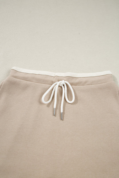 Valerie Kurz geschnittener Pullover Kordelzug Rock Set