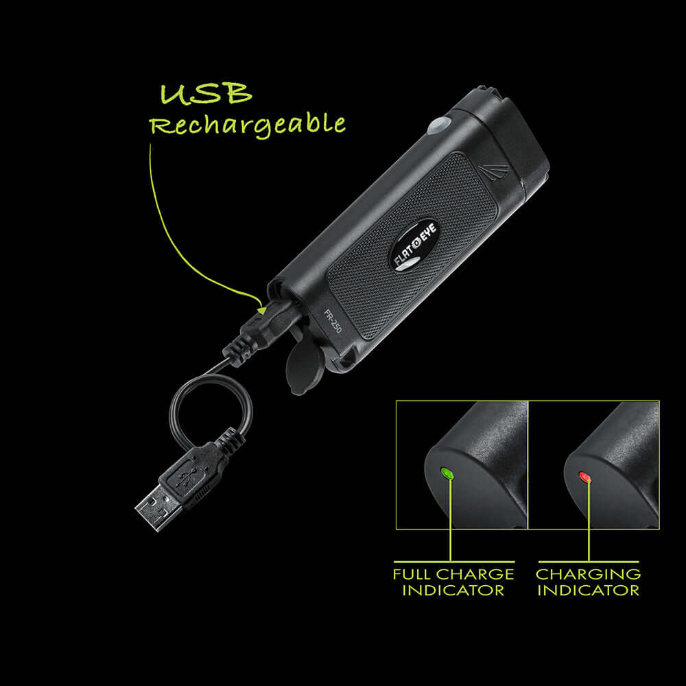 FLATEYE™ Uppladdningsbar FR-250 Ficklampa – 250 Lumen