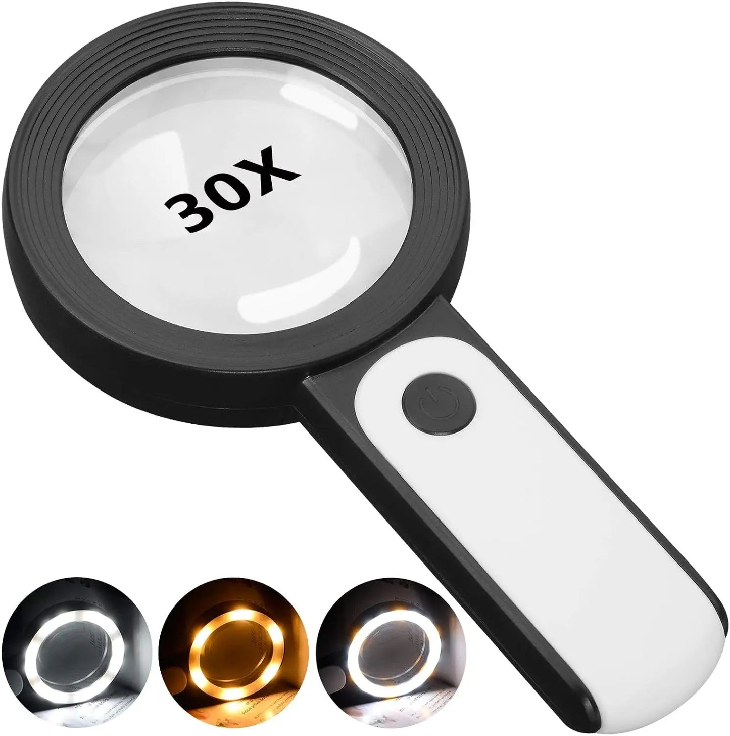 30X LED Magnifying Glass with Light | 85mm Lens for Detailed Reading 0