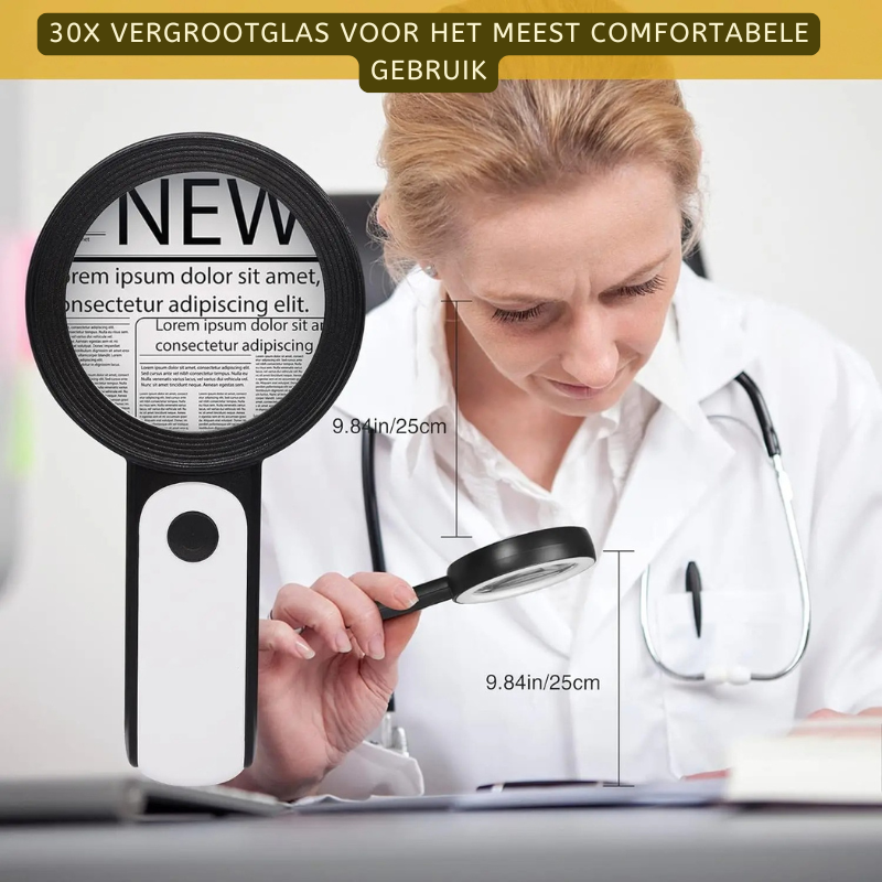 30X LED Magnifying Glass with Light | 85mm Lens for Detailed Reading 2