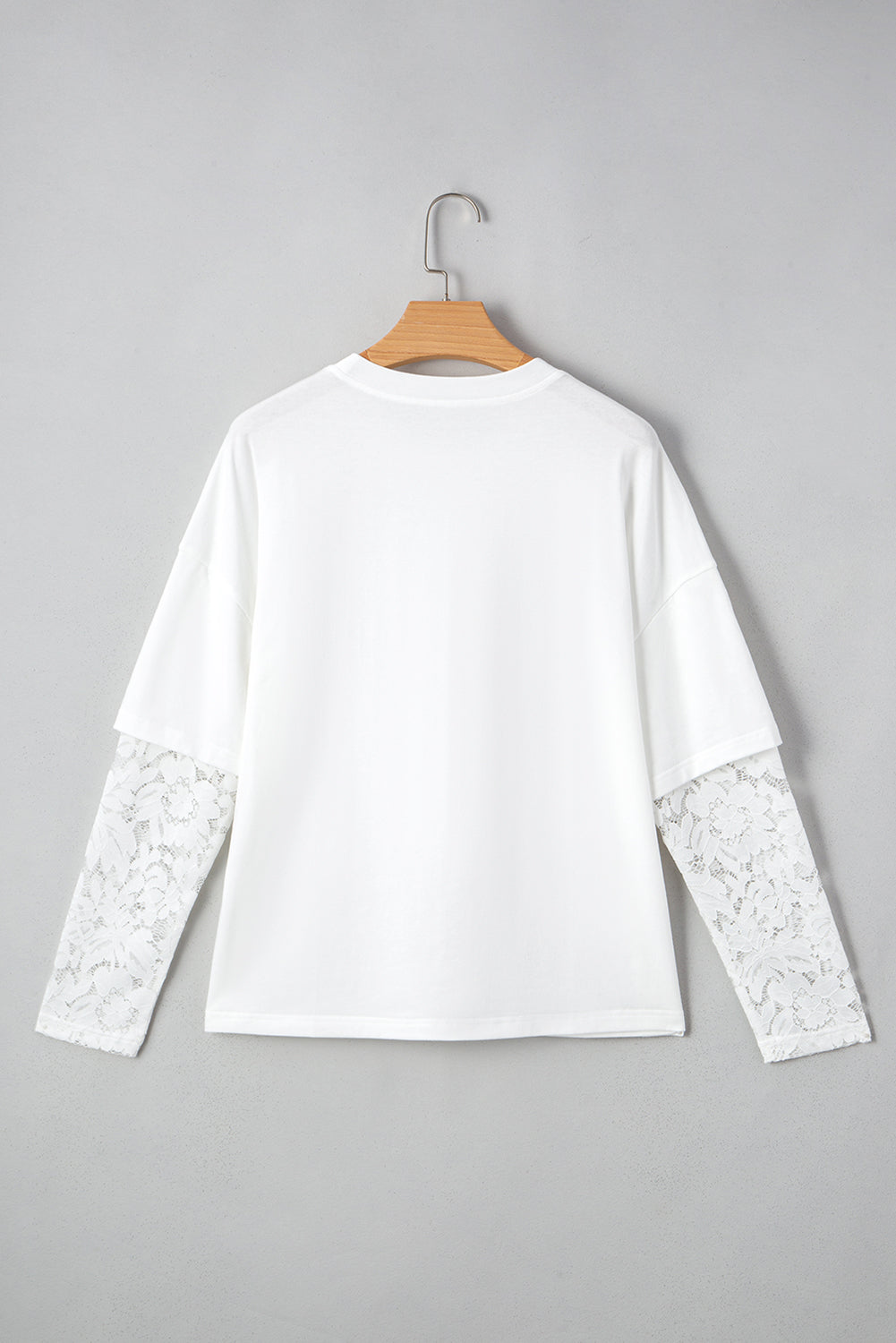 Hallie Spitzen-Longsleeve mit Einsatz und überschnittenen Schultern