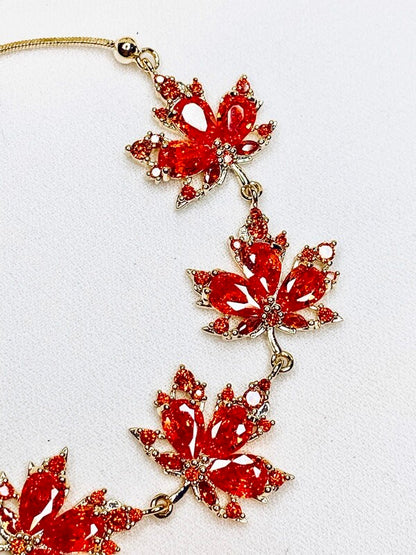 FEUILLE D'ÉRABLE | Red Maple Leaf Bracelet